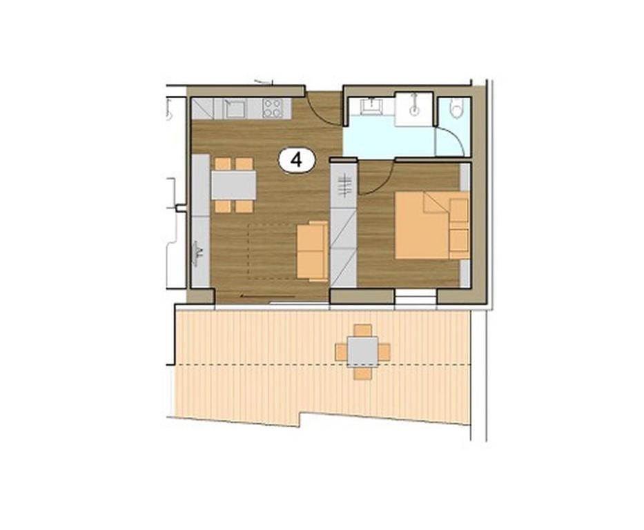 Půdorys ubytování Langstein Wohnung Golden