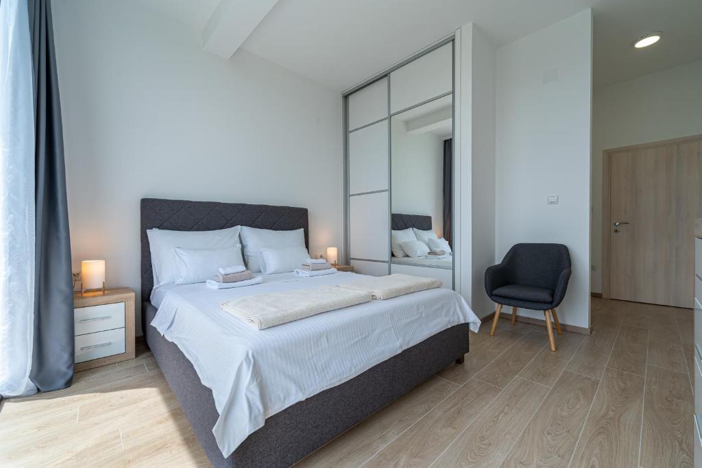 Postel nebo postele na pokoji v ubytování Villa Trebesin