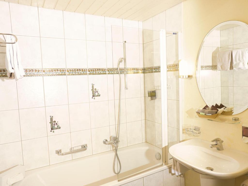 Koupelna v ubytování Hotel Massa