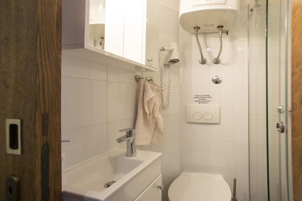 Koupelna v ubytování Guest House Kušeta