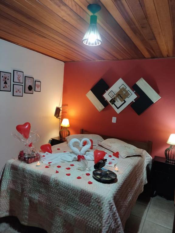 Postel nebo postele na pokoji v ubytování Pousada Encantus