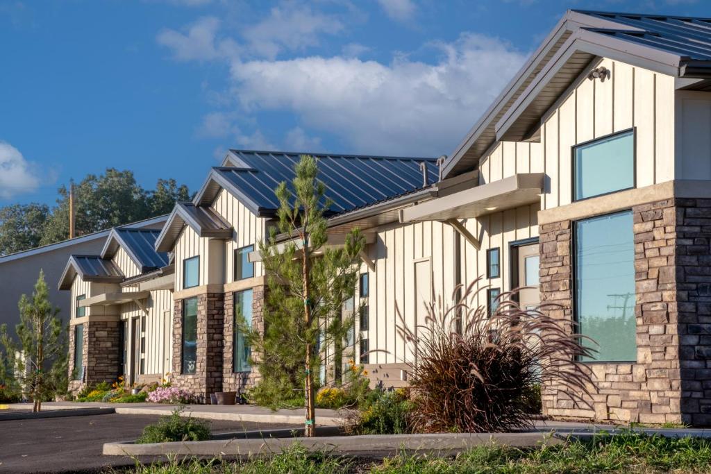 a house with solar panels on it at South Zion Inn and Suites in Hildale