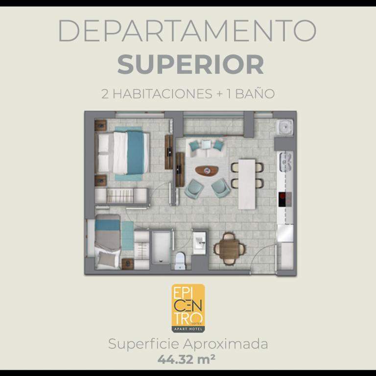 Půdorys ubytování Epicentro Suites Apart Hotel - Valdivia