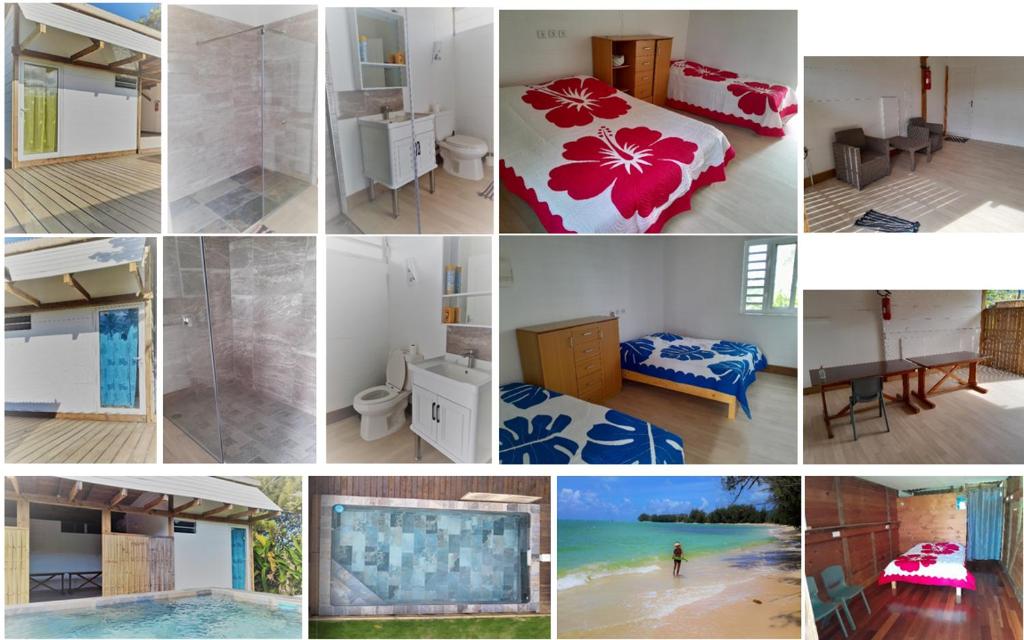 Fotografie z fotogalerie ubytování Mara'ai le spot Tubuai, Chambre Triple Deluxe Mahu SDB Privée avec piscine v Tubuai