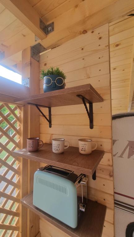 Kuchyň nebo kuchyňský kout v ubytování Каравана Тиана