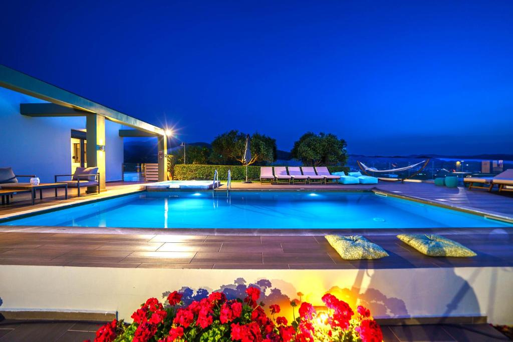 The swimming pool at or close to Mythic Olive villa - Heated Pool - Amazing view