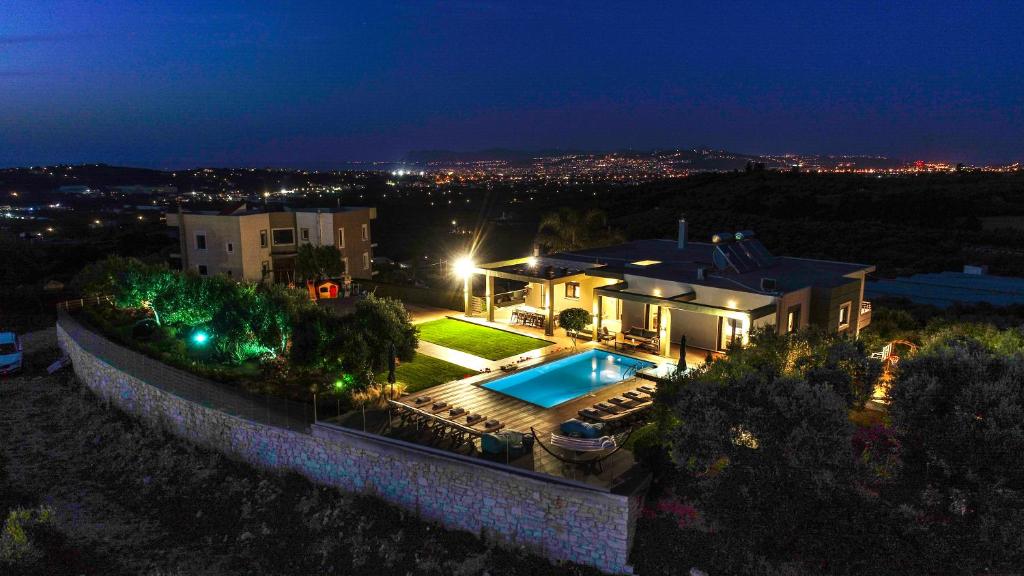 The swimming pool at or close to Mythic Olive villa - Heated Pool - Amazing view
