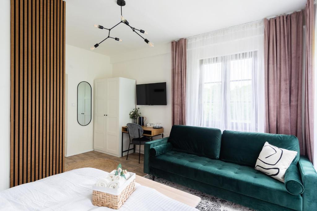 Postel nebo postele na pokoji v ubytování Penzion Mezi buky