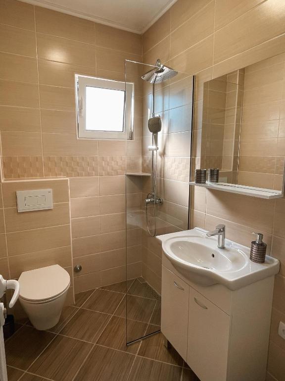 Koupelna v ubytování Apartmani Živanović Ulcinj