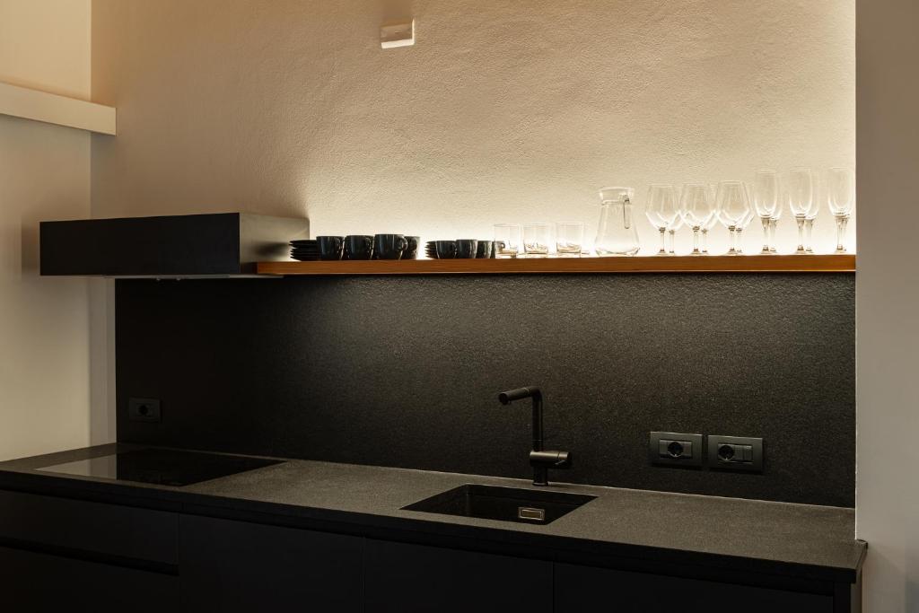 Kuchyň nebo kuchyňský kout v ubytování Belsit Apartments