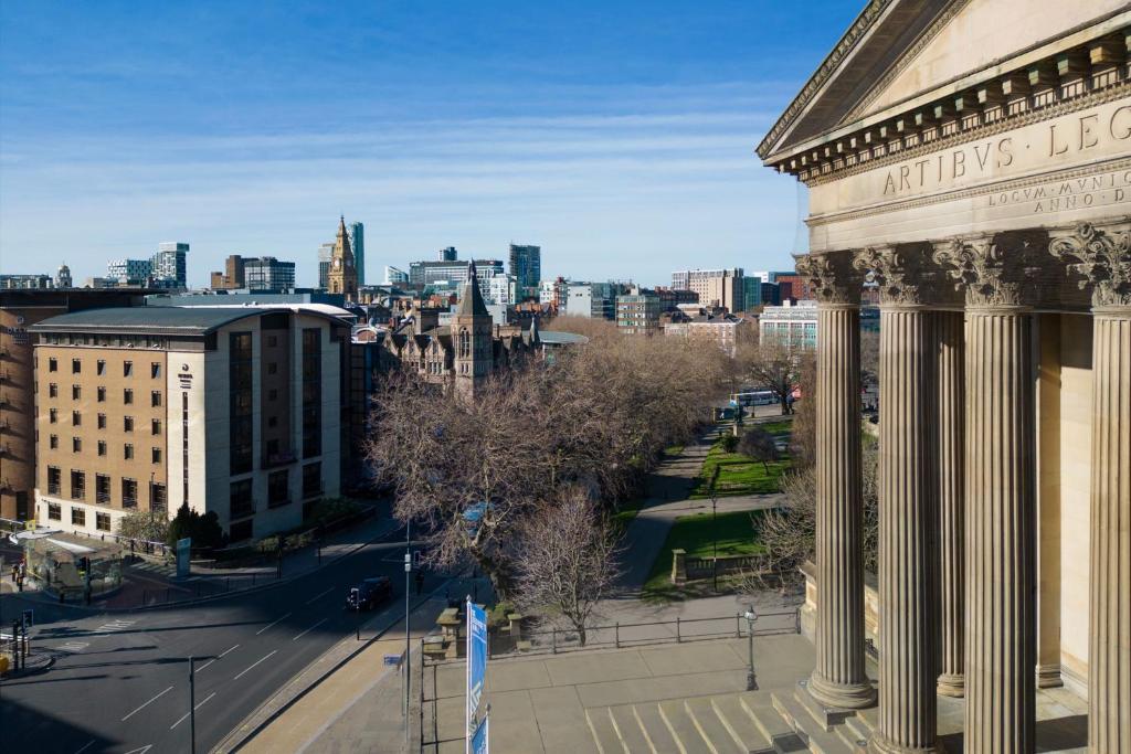 a view of a city from the top of a building at Delta Hotels by Marriott Liverpool City Centre in Liverpool
