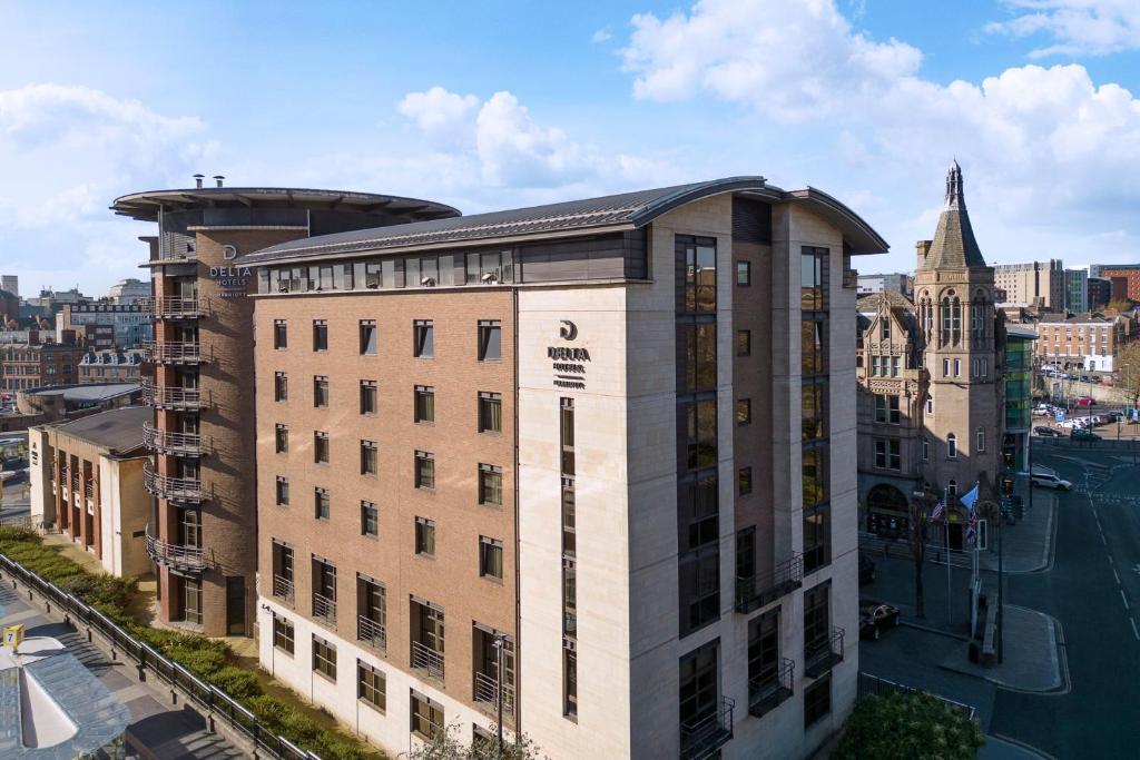 an aerial view of a building in a city at Delta Hotels by Marriott Liverpool City Centre in Liverpool