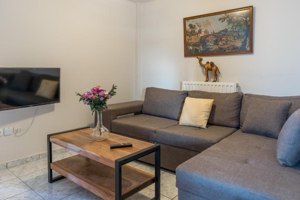Posezení v ubytování A&S Seaside Maisonette