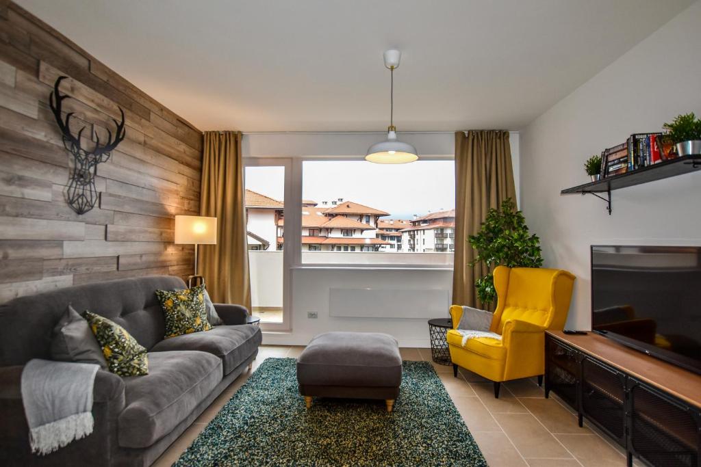 Posezení v ubytování Bansko Royal Towers Apartments - Gondola View