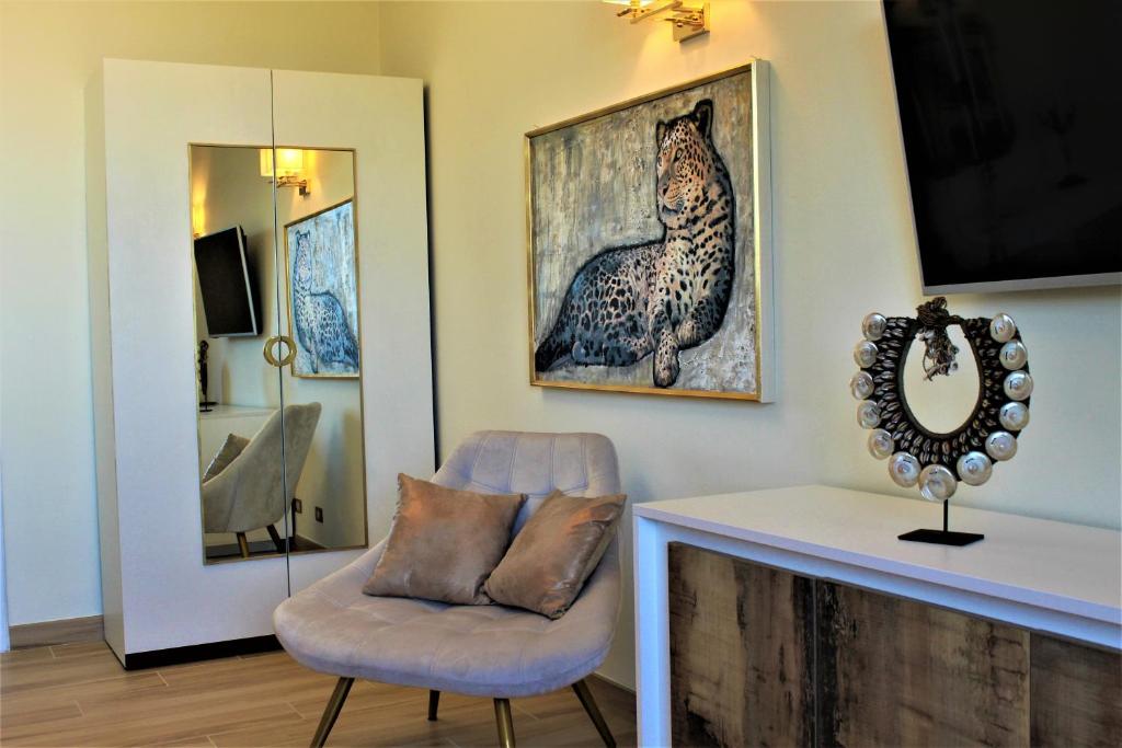 TV a/nebo společenská místnost v ubytování VillaMara Luxury rooms