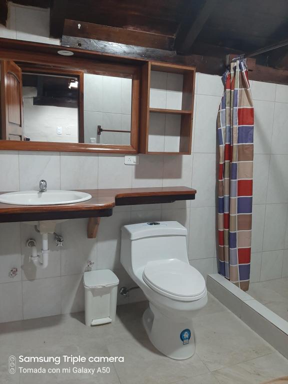 Koupelna v ubytování Hotel La Vista