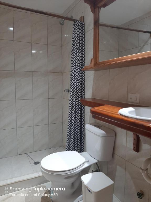 Koupelna v ubytování Hotel La Vista