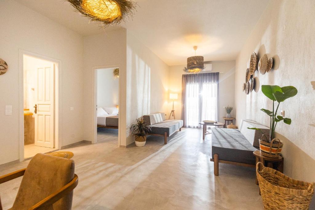 Posezení v ubytování Dohos Skiathos Suites