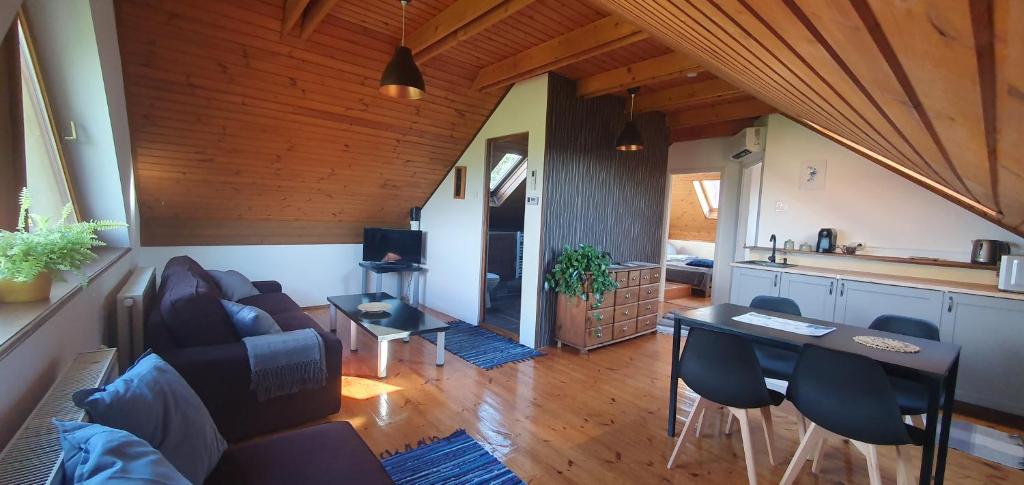 Posezení v ubytování Buborék Apartman - Etyek