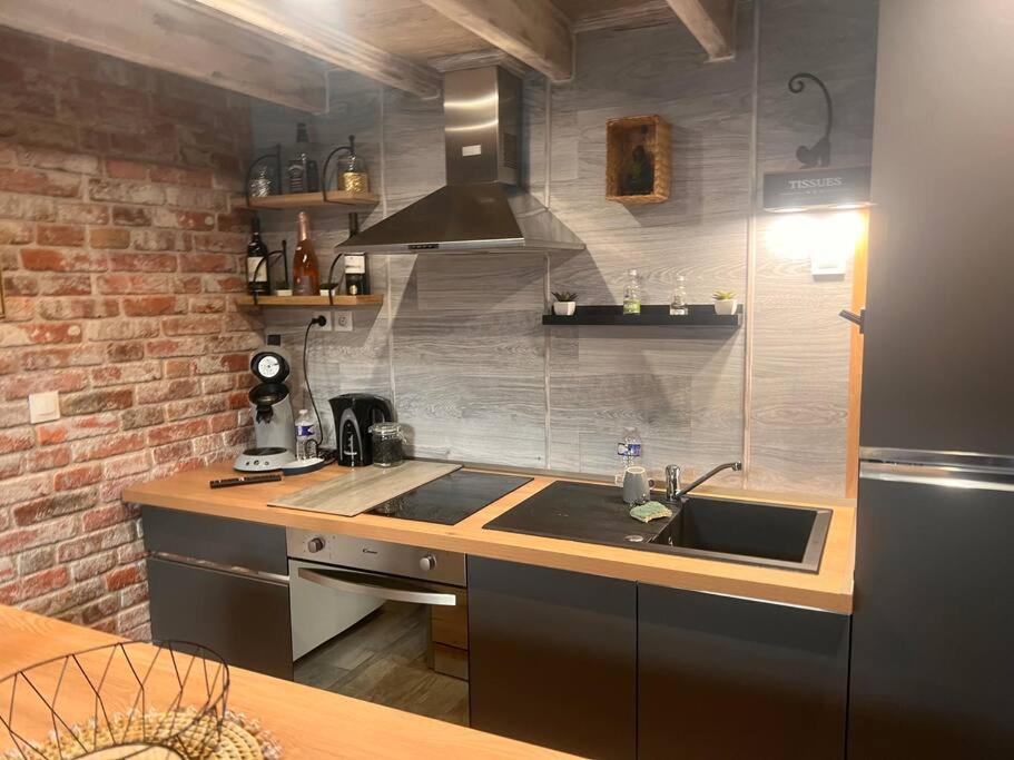 Kuchyň nebo kuchyňský kout v ubytování Top Loft Perles 4 des Châteaux
