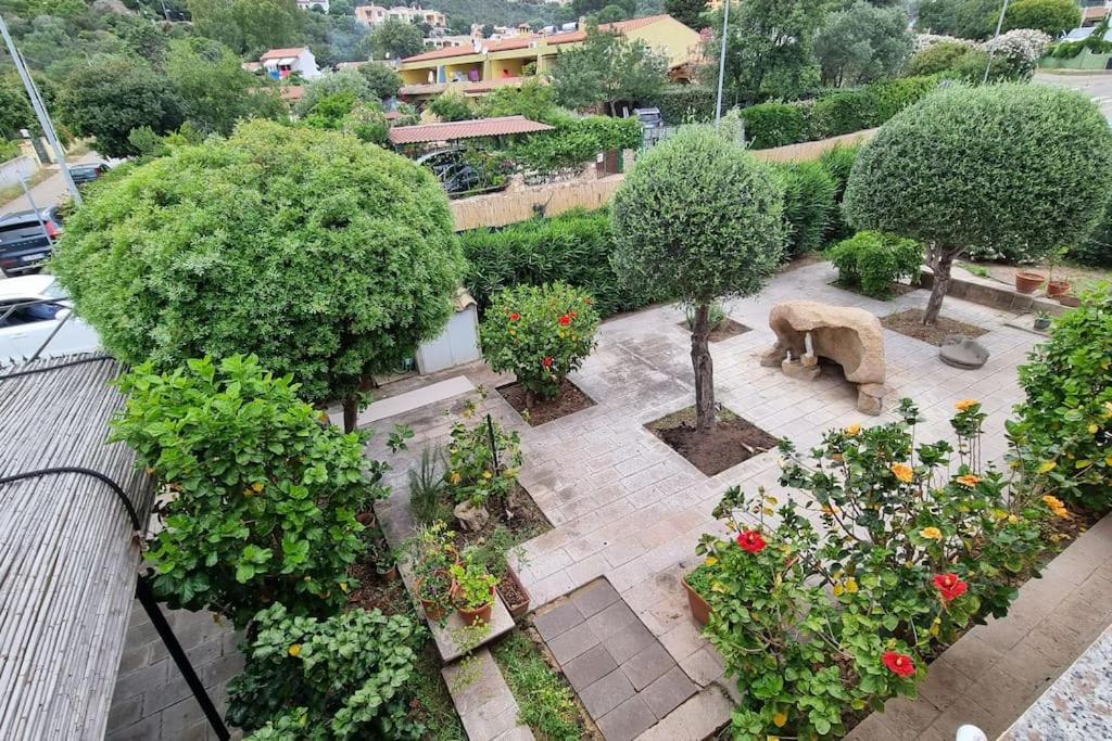 an overhead view of a garden with trees and flowers at Sardegna Costa Rei StelladiMare in Costa Rei
