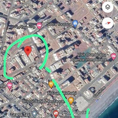 Nespecifikovaný výhled na destinaci Oued Laou nebo výhled na město při pohledu z apartmánu
