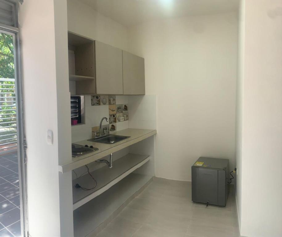 Kuchyň nebo kuchyňský kout v ubytování HOTEL EBENEZER