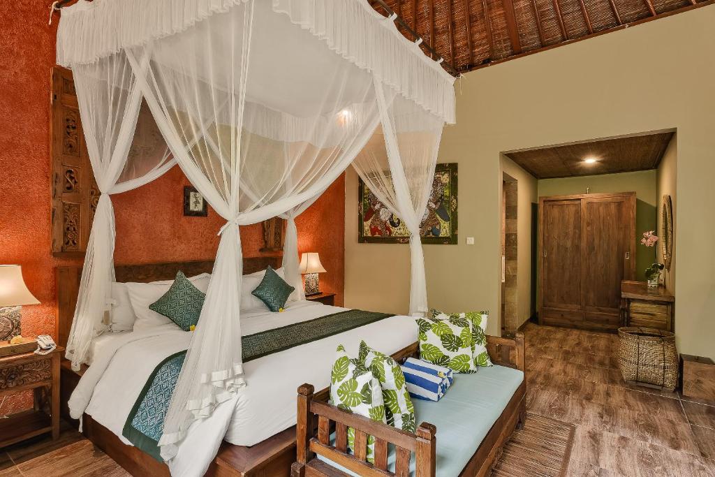 Letto o letti in una camera di Teja Lokha Ubud Villa