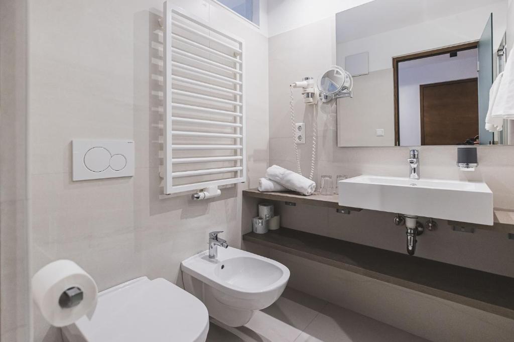 Koupelna v ubytování Hotel Brötz