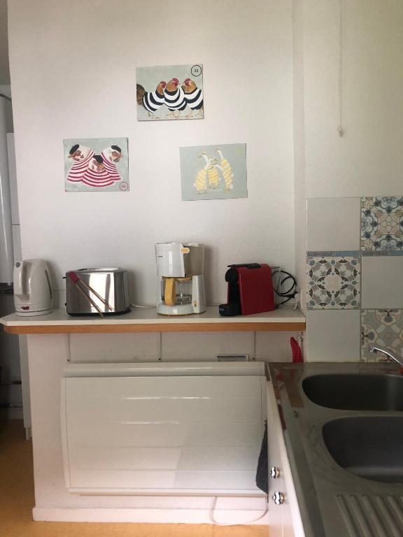 Kuchyňa alebo kuchynka v ubytovaní Grand appartement en RDC Vallée de Campan