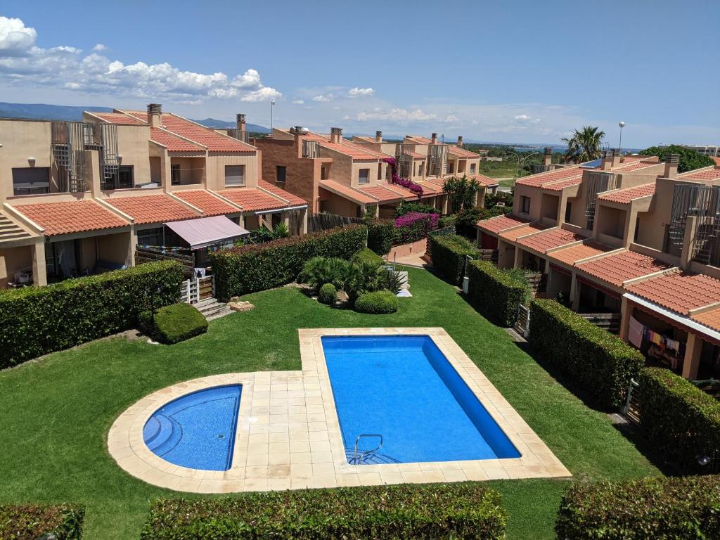 Výhled na bazén z ubytování Casa Felicitas nebo okolí