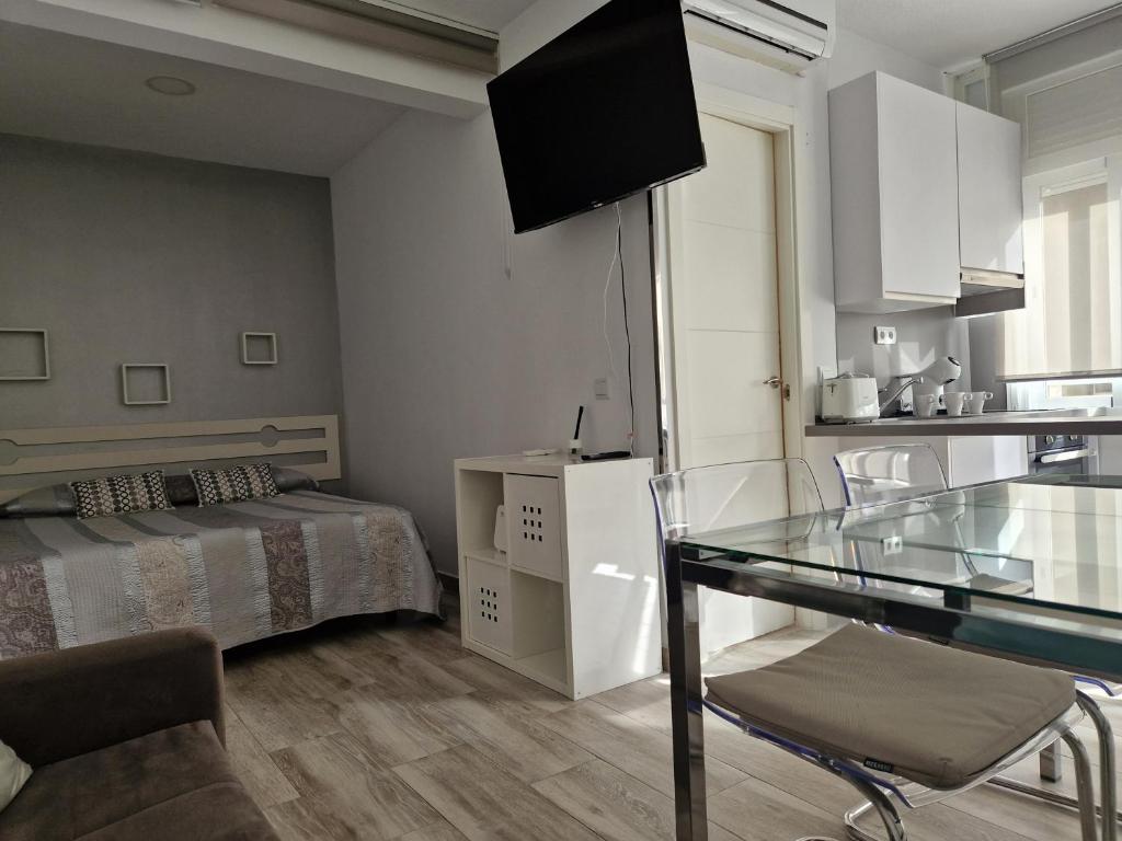 Kuchyň nebo kuchyňský kout v ubytování CENTER STUDIO