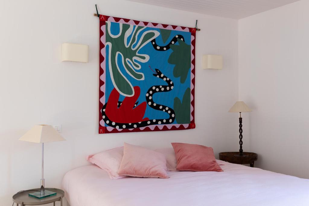 Postel nebo postele na pokoji v ubytování La Métairie - Guesthouse