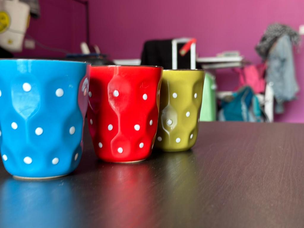 Příslušenství pro přípravu čaje a kávy v ubytování Pink House Martil
