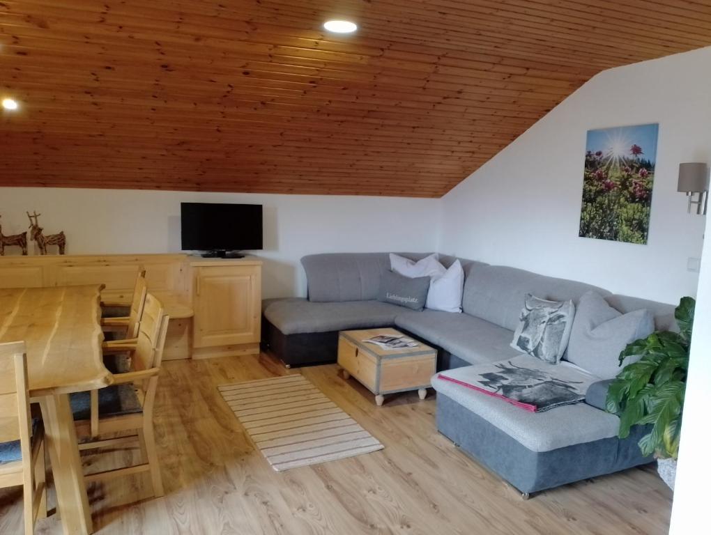 Televízia a/alebo spoločenská miestnosť v ubytovaní Stockachhof