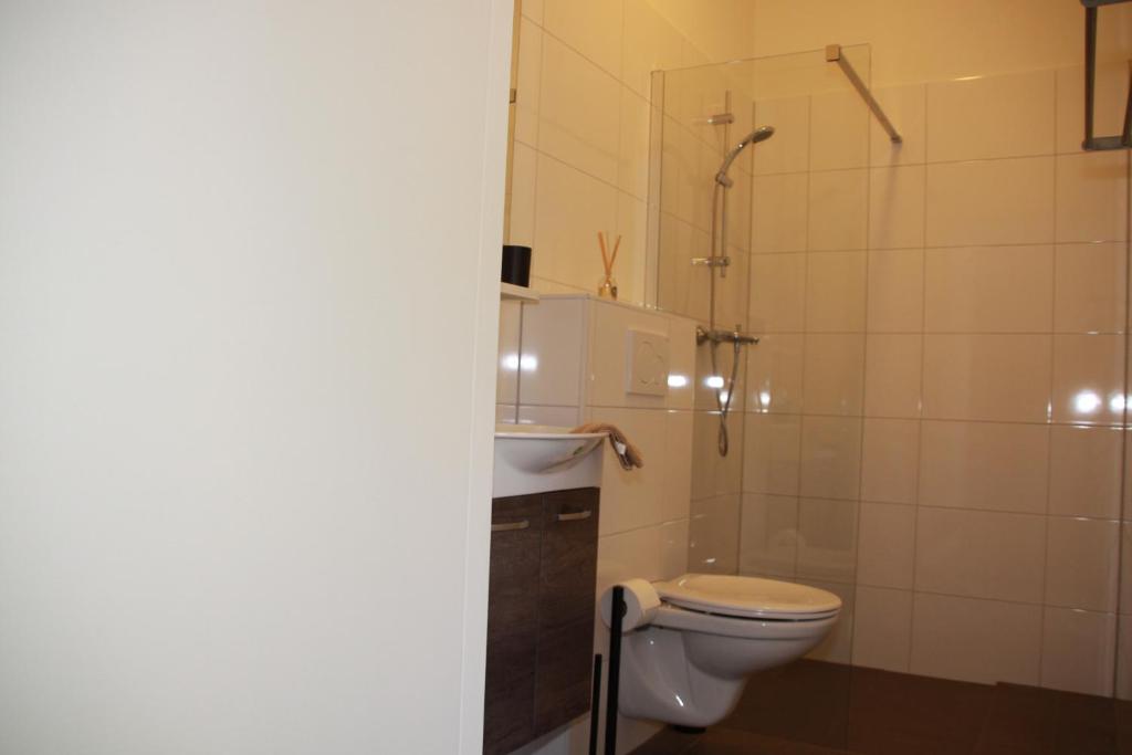 Koupelna v ubytování B&B Hoeve de Veldmaat