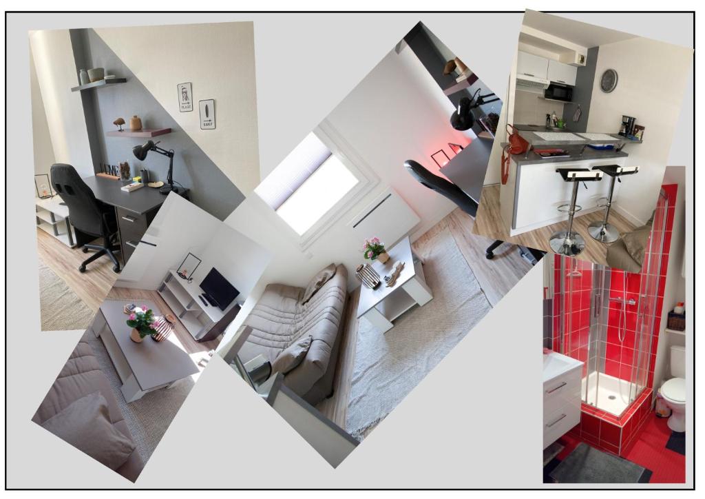 - un salon avec un canapé dans l'établissement atlantis, à Vannes