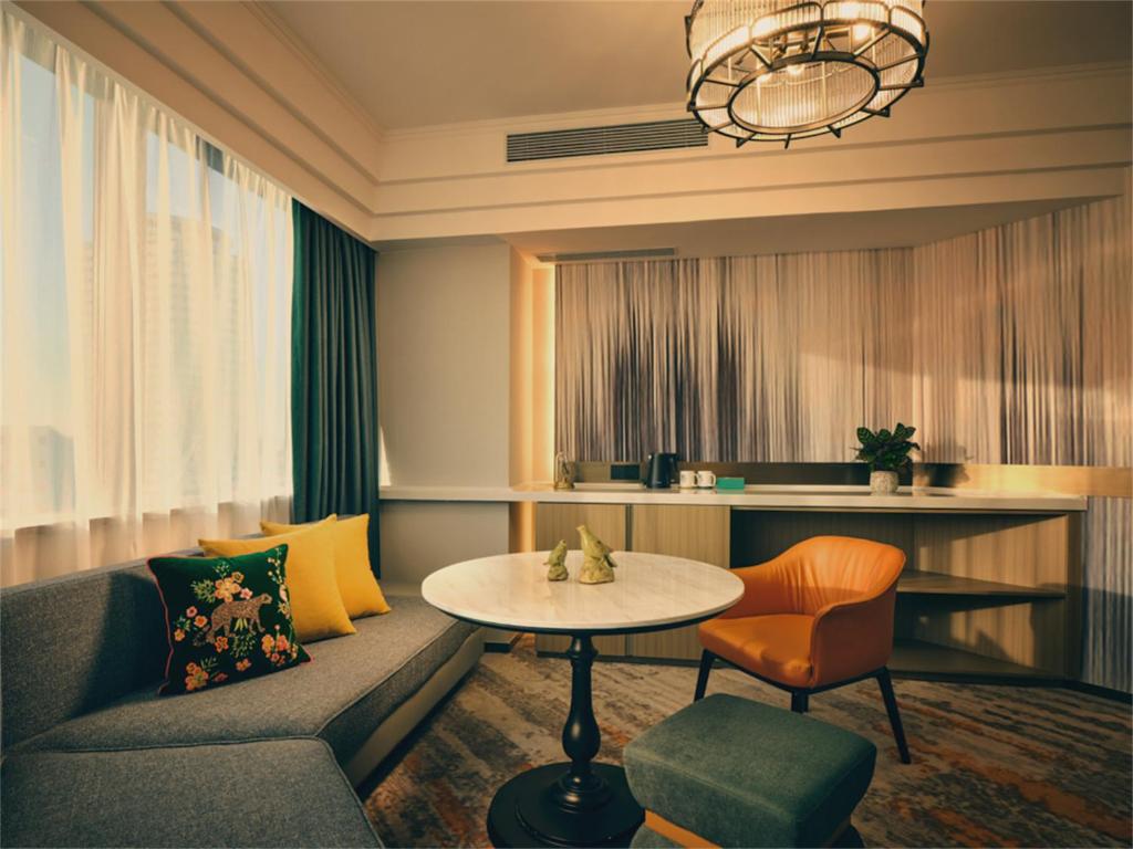 Posezení v ubytování Wanda Yi Hotel Wuxi