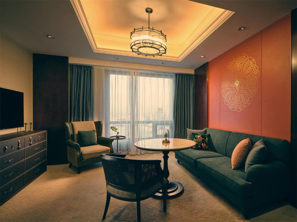Posezení v ubytování Wanda Yi Hotel Wuxi