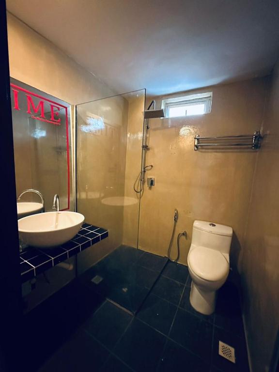 Koupelna v ubytování Kuu Inn Motel