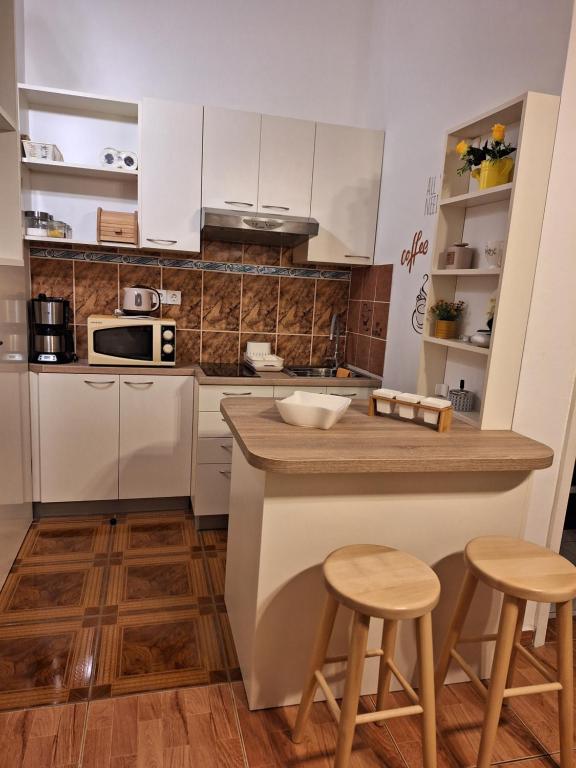 Kuchyň nebo kuchyňský kout v ubytování STUDIO APARTMAN TONKO - s balkonom