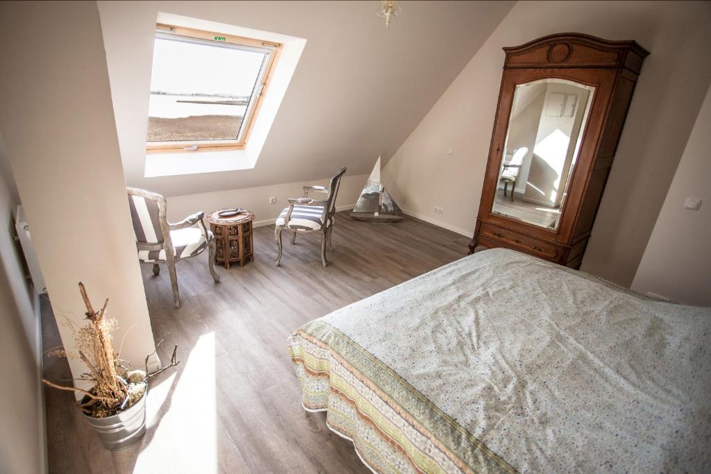 Postel nebo postele na pokoji v ubytování Ferienwohnung Aalfänger