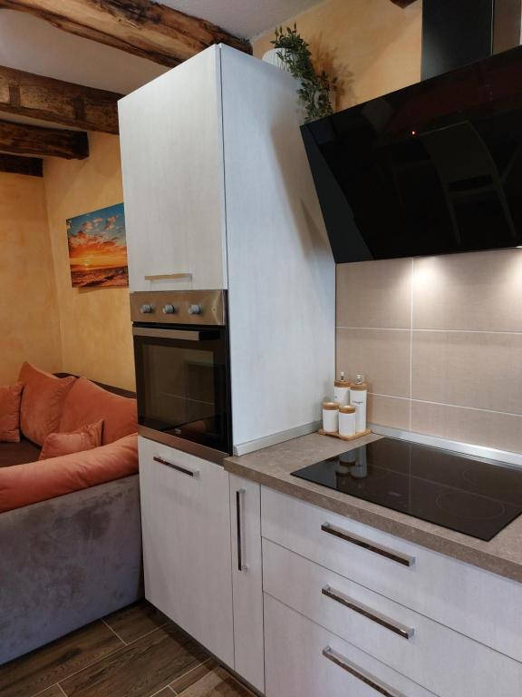 Kuchyň nebo kuchyňský kout v ubytování Apartman Miljenka