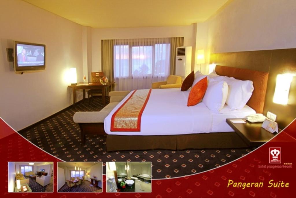 Postel nebo postele na pokoji v ubytování Pangeran Beach Hotel