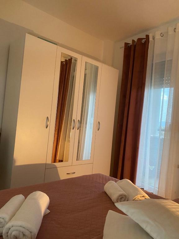 Postel nebo postele na pokoji v ubytování Lilien apartman
