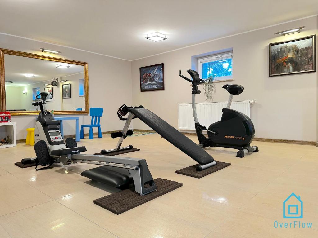 Posilňovňa alebo fitness centrum v ubytovaní Zatoka Apartment- Tranquil Retreat, 15 Minutes to the Sea & Gdańsk City Center