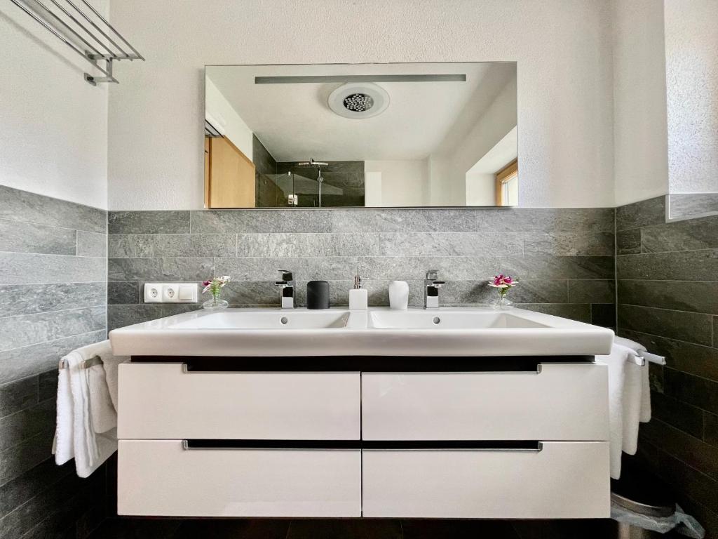 Koupelna v ubytování Bio Apartment - Der Steinadler