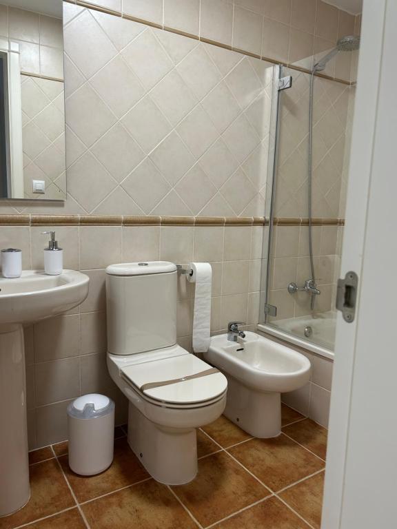 A bathroom at Sol y mar