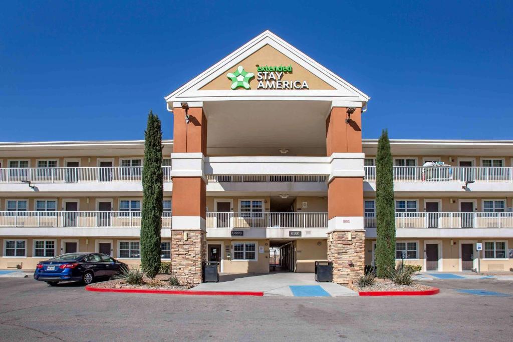 a hotel with a parking lot in front of it at Extended Stay America Suites - El Paso - Airport in El Paso