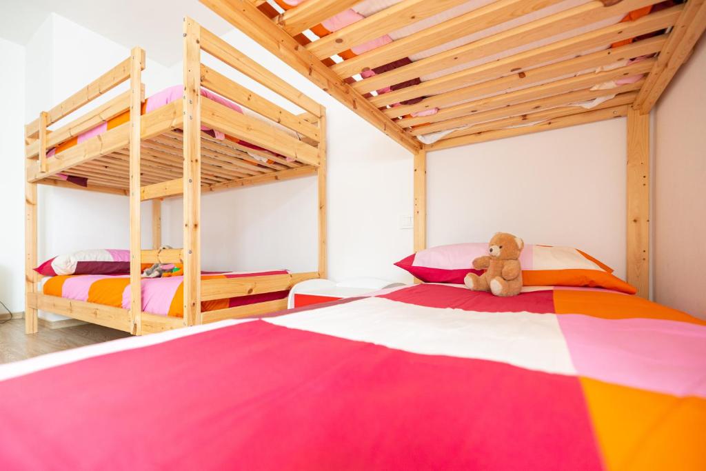 Postel nebo postele na pokoji v ubytování Casa soleggiata sull'altopiano